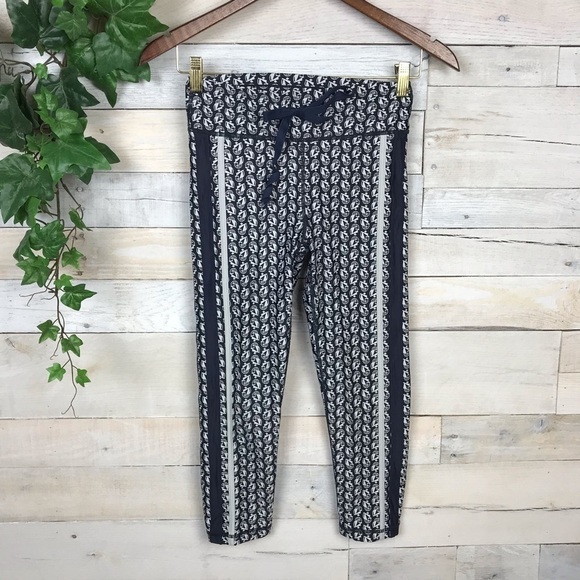 The Upside Printed Side Stripe Capri Leggings 6 - Picture 1 of 5